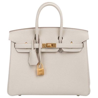 Hermès Birkin 25 Special Order HSS Verso Beton / Rose Pourpre Togo BGHW