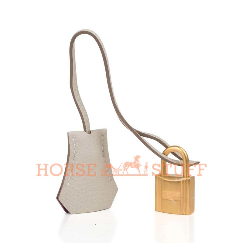 Hermès Birkin 25 Special Order HSS Verso Beton / Rose Pourpre Togo BGHW