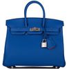 Hermès Birkin 25 Verso Blue Royal / Capucine Togo PHW