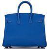 Hermès Birkin 25 Verso Blue Royal / Capucine Togo PHW