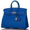 Hermès Birkin 25 Verso Blue Royal / Capucine Togo PHW