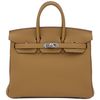 Hermès Birkin 25 Verso Bronze Dore / Blue Brume Togo PHW