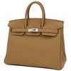 Hermès Birkin 25 Verso Bronze Dore / Blue Brume Togo PHW