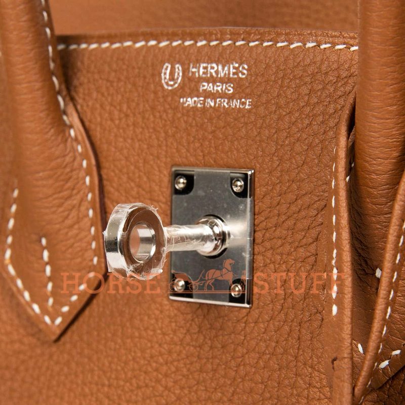 Hermès Birkin 25 Special Order HSS Verso Gold / Craie Togo PHW