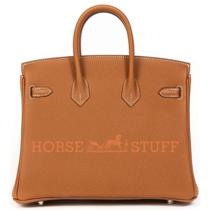 Hermès Birkin 25 Special Order HSS Verso Gold / Craie Togo PHW