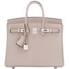 Hermès Birkin 25 Special Order HSS Verso Gris Tourterelle / Black Togo PHW