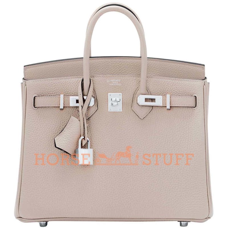 Hermès Birkin 25 Special Order HSS Verso Gris Tourterelle / Black Togo PHW