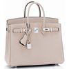 Hermès Birkin 25 Special Order HSS Verso Gris Tourterelle / Black Togo PHW