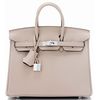 Hermès Birkin 25 Special Order HSS Verso Gris Tourterelle / Black Togo PHW