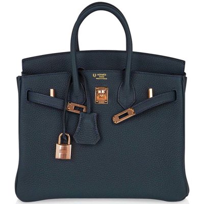 Hermès Birkin 25 Special Order HSS Verso Vert Cypress / Gold Togo RGHW