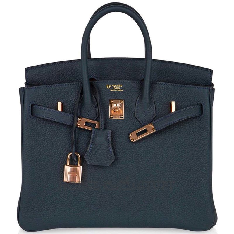 Hermès Birkin 25 Special Order HSS Verso Vert Cypress / Gold Togo RGHW