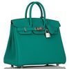 Hermès Birkin 25 Verso Vert Verone / Blue Izmir Togo PHW