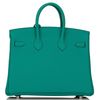 Hermès Birkin 25 Verso Vert Verone / Blue Izmir Togo PHW