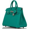 Hermès Birkin 25 Verso Vert Verone / Blue Izmir Togo PHW