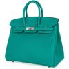 Hermès Birkin 25 Verso Vert Verone / Rose Lipstick Togo PHW