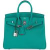 Hermès Birkin 25 Verso Vert Verone / Rose Lipstick Togo PHW