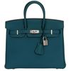 Hermès Birkin 25 Verso Vert Bosphore / Blue Ocean Togo PHW