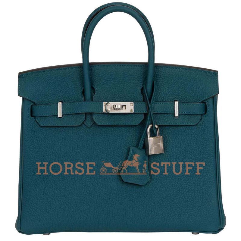 Hermès Birkin 25 Verso Vert Bosphore / Blue Ocean Togo PHW