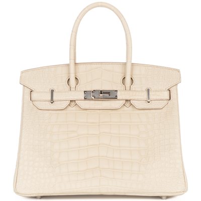 Hermès Birkin 30 Beton Matte Crocodile Alligator PHW