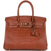 Hermès Birkin 30 Gold Matte Crocodile Alligator GHW