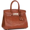 Hermès Birkin 30 Gold Matte Crocodile Alligator GHW