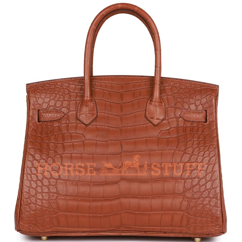 Hermès Birkin 30 Gold Matte Crocodile Alligator GHW