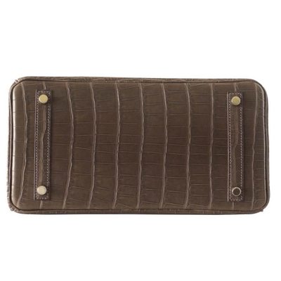 Hermès Birkin 30 Gris Elephant Matte Crocodile Alligator GHW