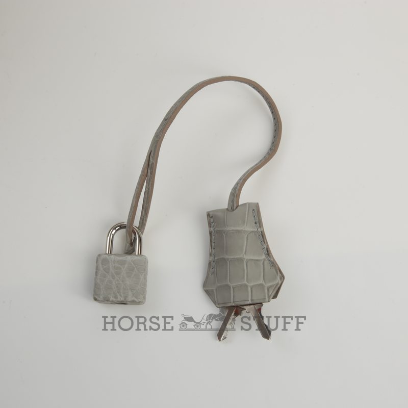 Hermès Birkin 30 Gris Perle Matte Crocodile Alligator PHW