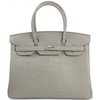 Hermès Birkin 30 Gris Perle Matte Crocodile Alligator PHW
