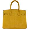 Hermès Birkin 30 Jaune Ambre Matte Crocodile Alligator GHW
