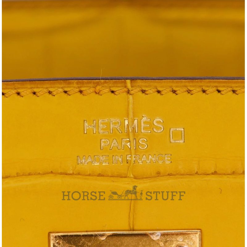 Hermès Birkin 30 Jaune Ambre Matte Crocodile Alligator GHW