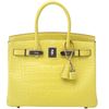 Hermès Birkin 30 Lime Matte Crocodile Alligator GHW