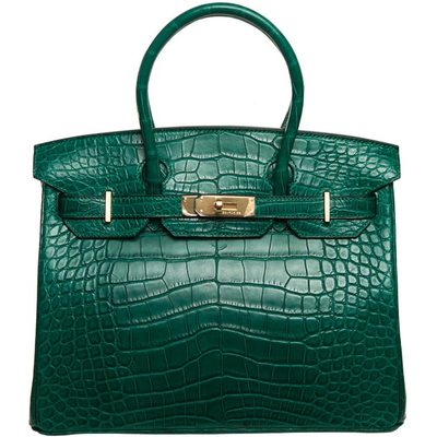 Hermès Birkin 30 Malachite Matte Crocodile Alligator GHW