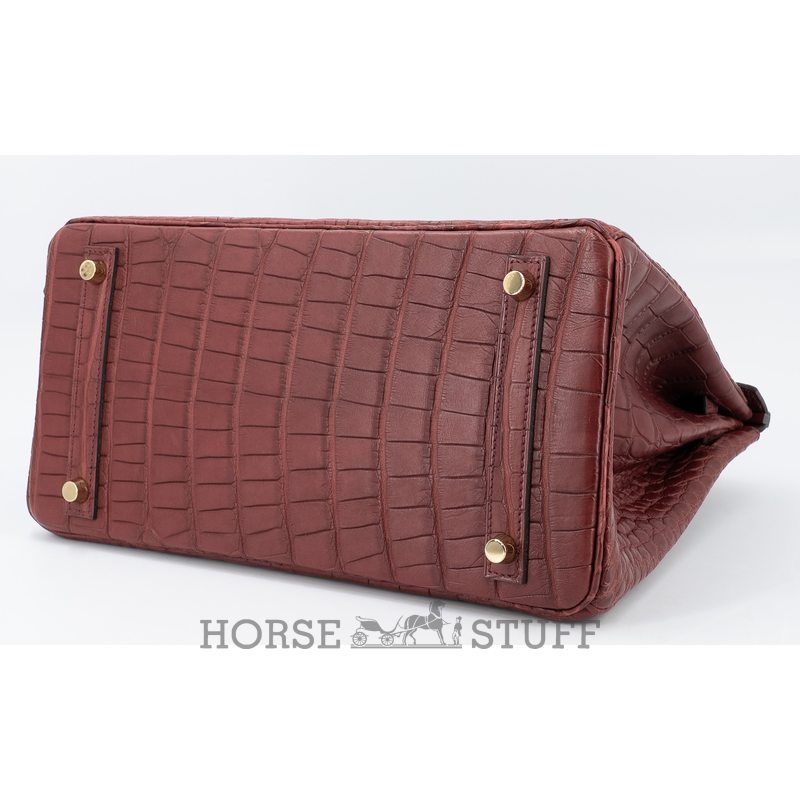 Hermès Birkin 30 Rouge H Matte Crocodile Alligator GHW
