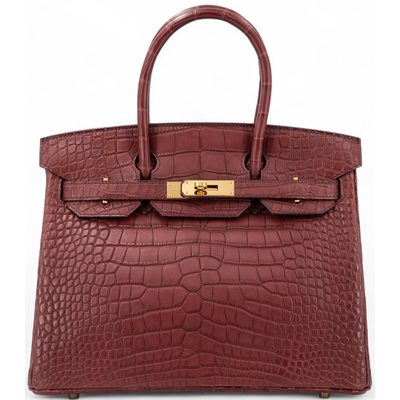 Hermès Birkin 30 Rouge H Matte Crocodile Alligator GHW