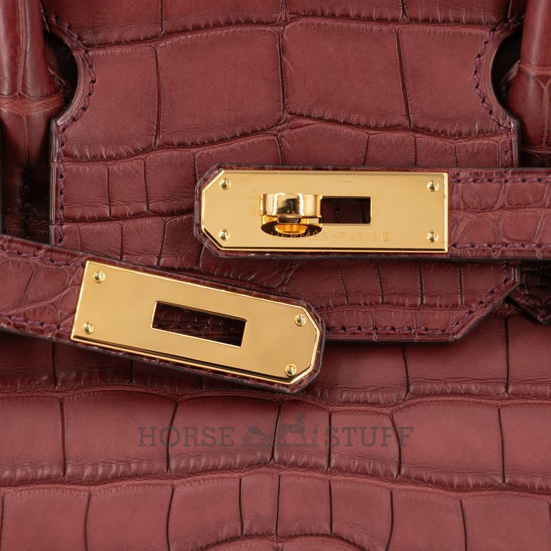 Hermès Birkin 30 Rouge H Matte Crocodile Alligator GHW