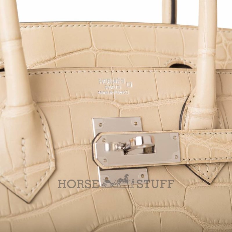 Hermès Birkin 30 Trench Matte Crocodile Alligator PHW