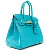 Hermès Birkin 30 Turquoise Matte Crocodile Alligator GHW