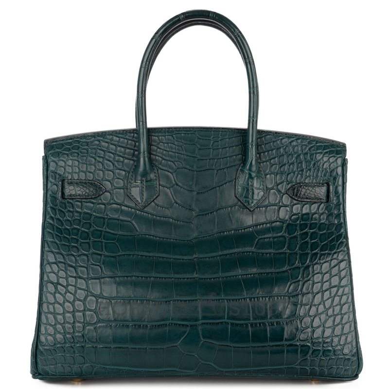 Hermès Birkin 30 Beton Matte Crocodile Alligator GHW