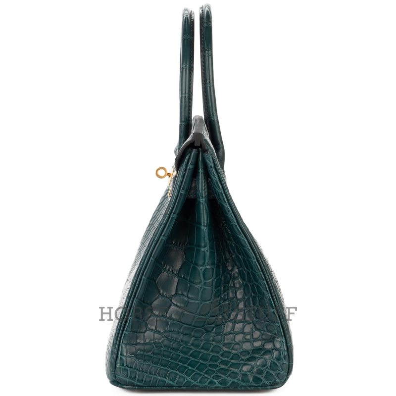 Hermès Birkin 30 Beton Matte Crocodile Alligator GHW
