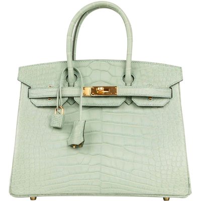 Hermès Birkin 30 Vert d'Eau Matte Crocodile Alligator GHW