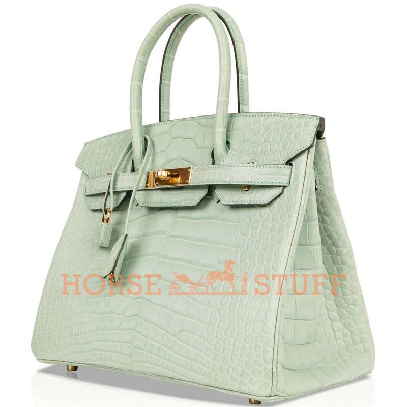 Hermès Birkin 30 Vert d'Eau Matte Crocodile Alligator GHW