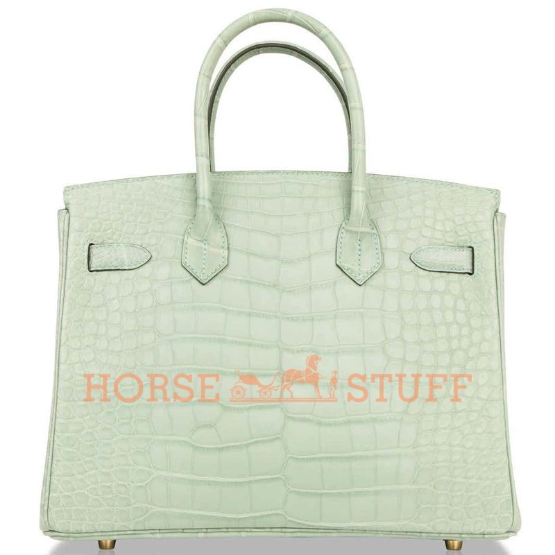 Hermès Birkin 30 Vert d'Eau Matte Crocodile Alligator GHW