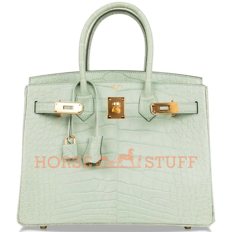 Hermès Birkin 30 Vert d'Eau Matte Crocodile Alligator GHW