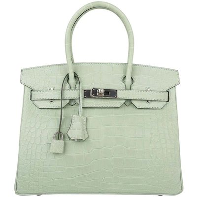 Hermès Birkin 30 Vert d'Eau Matte Crocodile Alligator PHW