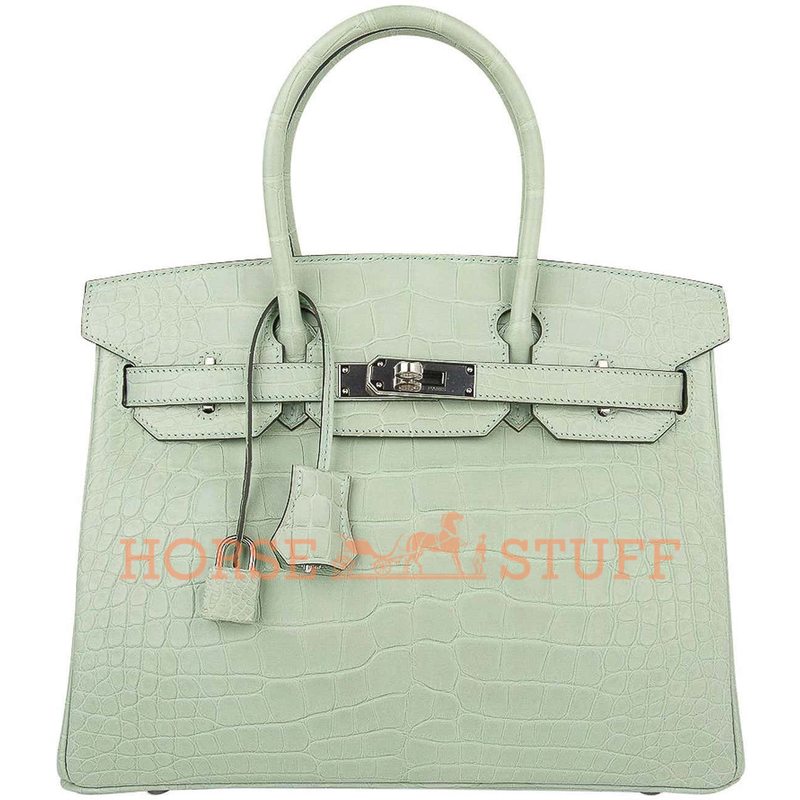 Hermès Birkin 30 Vert d'Eau Matte Crocodile Alligator PHW