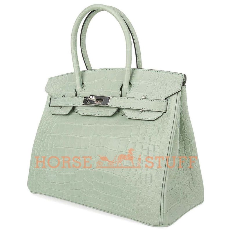 Hermès Birkin 30 Vert d'Eau Matte Crocodile Alligator PHW