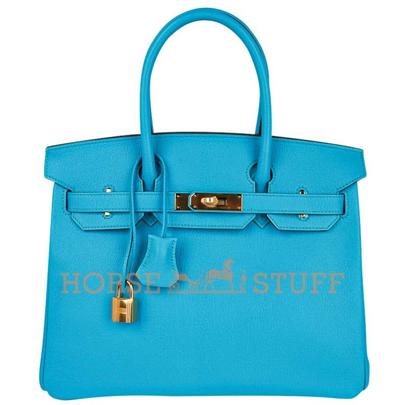 Hermès Birkin 30 Blue Aztec Chèvre GHW