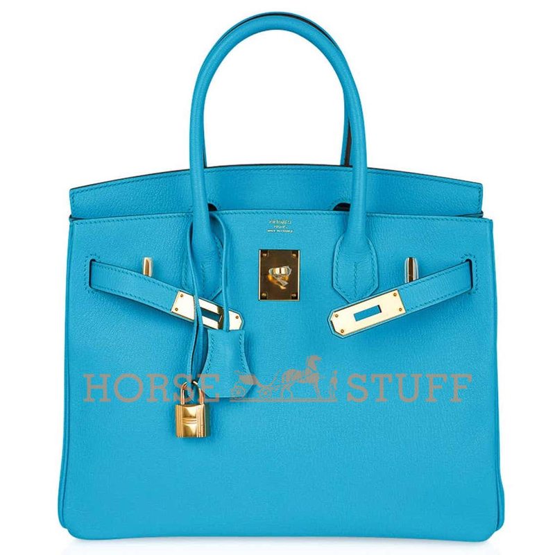 Hermès Birkin 30 Blue Aztec Chèvre GHW