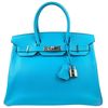 Hermès Birkin 30 Blue Aztec Chèvre PHW